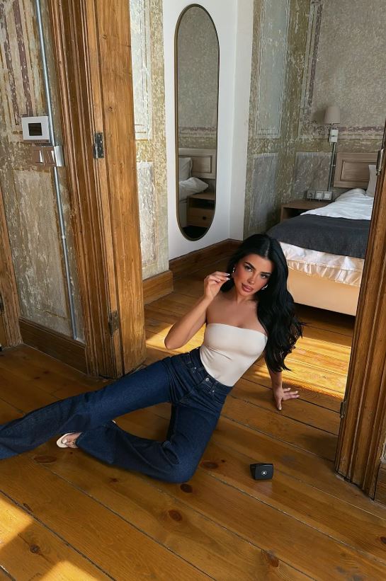 Navy High-Waist Denim