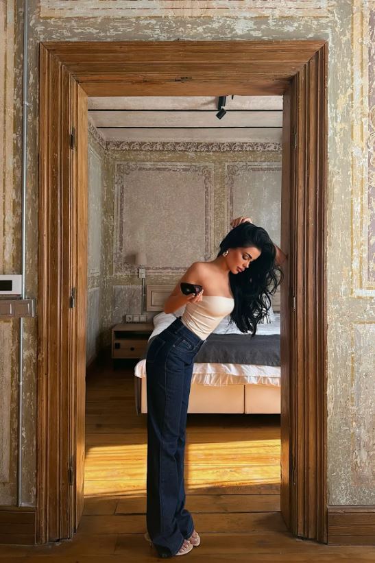 Navy High-Waist Denim